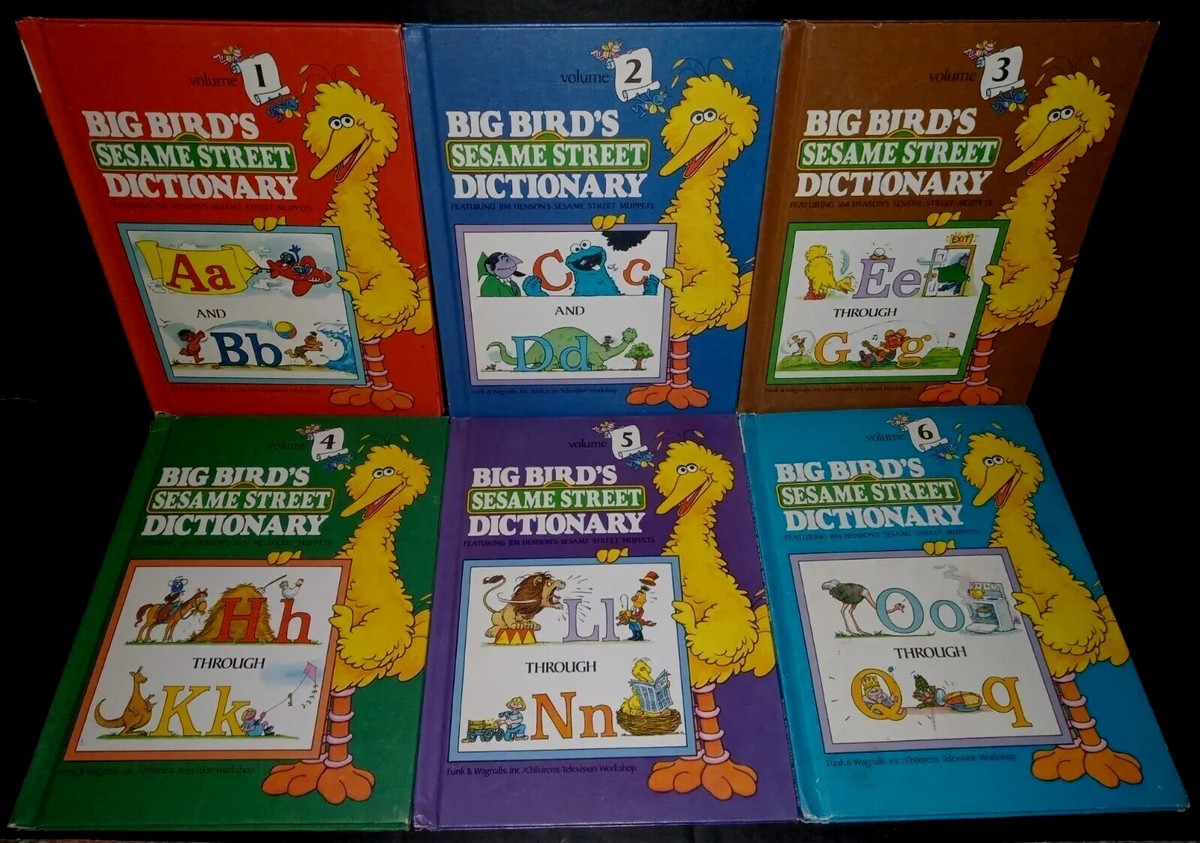 Big Bird's Sesame Street Dictionary COMPLETE SET Vol. #1-8