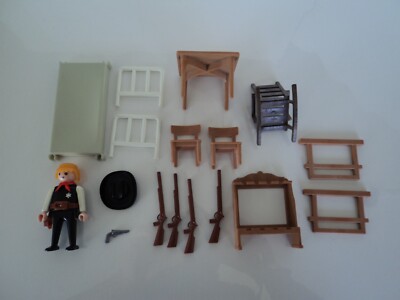 PLAYMOBIL VINTAGE WESTERN maisons bureau shérif prison set 3423-B de PLAYMOBIL VINTAGE WESTERN maisons bureau shérif prison set 3423-B de
