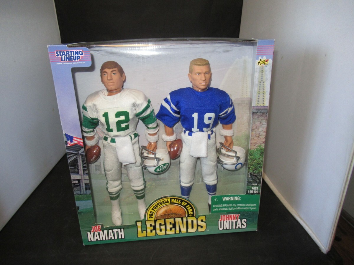 1998 Starting Lineup Football Legends Joe Namath & Johnny Unitas