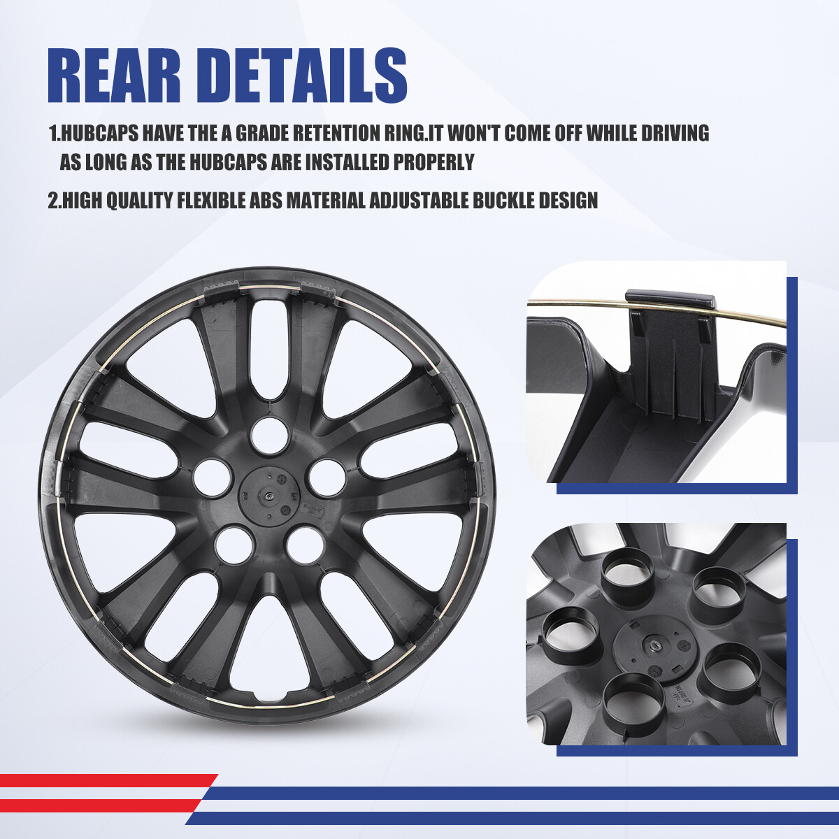 16" Black Lacquer Wheel Cover For 2013-2018 Nissan Altima 4 Pack Hubcaps Snap On