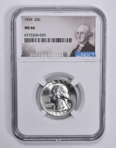 MS66 1959 Washington Quarter 25c Special Lbl NGC