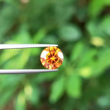 1 Ct Shape Round Cut Orange Colour D Grade VVS1 For Gift