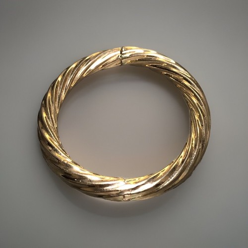 Estate 14K Rose Gold ITALIAN Twist Cable Cuff Bracelet 7” eBay