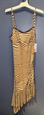 Small Zebra Dress Wild Fable Women's Sleeveless Mesh, Lined, Adjustable NWT