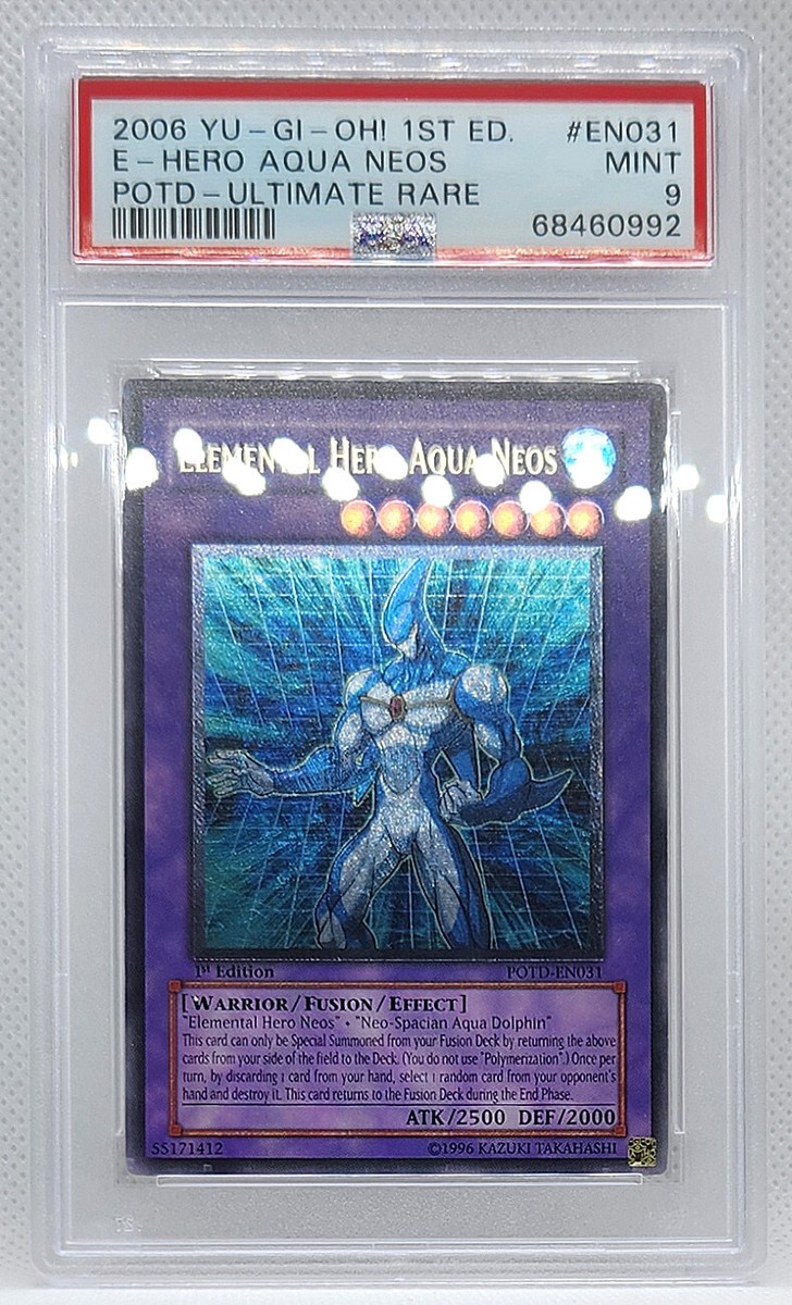 YUGIOH 1ST ED POTD-EN031 ELEMENTAL HERO AQUA NEOS ULTIMATE PSA 9