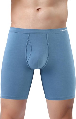 Mens Anti-Chafing Support Pouch Boxer Briefs with Flap for Balls Underwear M-3XL - Picture 20 of 37