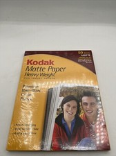 Kodak Photo Paper Inkjet Non-Glare 8-1/2 X 11" Heavy Weight 50 Sheets Total New