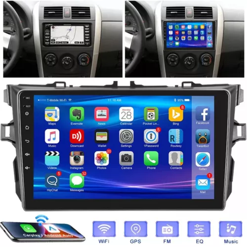 2+32G Android 13 Car Stereo Radio GPS Navi Carplay For Toyota Corolla 2009-2013