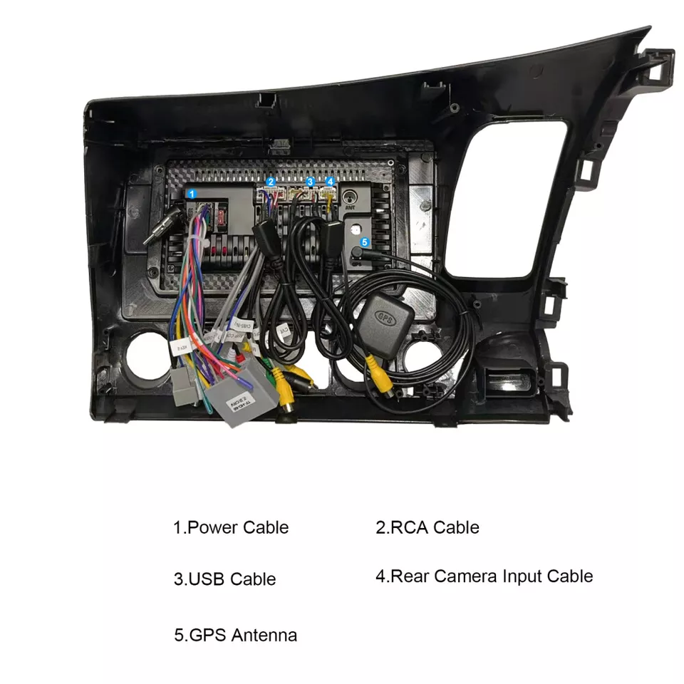 Radio estéreo GPS WiFi RDS para Honda Civic 2006-2011 Apple CarPlay Android 15 Foto 4 de 4