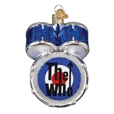 Old World Christmas Blown Glass Ornament for Christmas Tree, The Who Drum Set