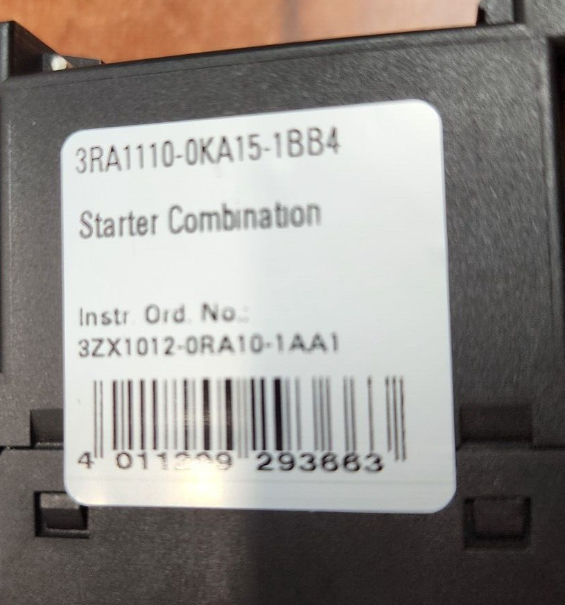Siemens 3RA1110-0KA15-1BB4 Starter Combination (Contactor)