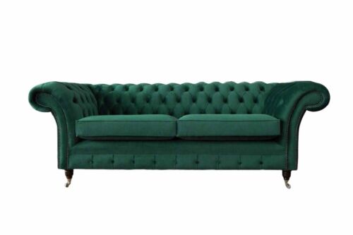 Chesterfield 3 Seater Sofa Cushion Modern Fabric Style Fabric New-