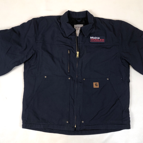 Carhartt Herren 378-20 Duck Canvas Steppfutter Blau Jacke Maine Trailer Large - Bild 2 von 7