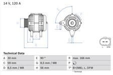 Bosch 0 986 041 870 Alternator For Audi Vw