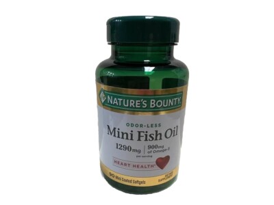 Nature's Bounty Mini Fish Oil 1290mg/serving, 90ct, Omega-3, NEW! -Exp 02/2025