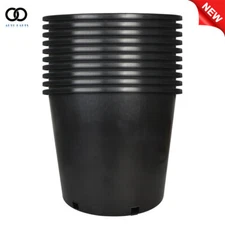 7 Gallon Planters Heavy Duty Plastic Nursery Pots Flower Plant Pots 10 Pack