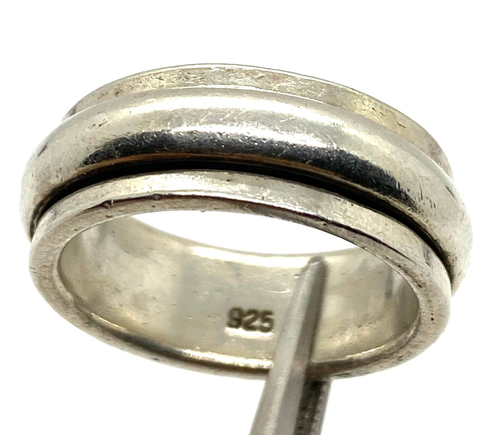 Mens Minimalist Heavy Solid Distressed Sterling S… - image 5