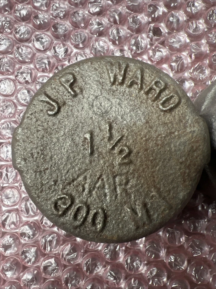 LOT OF 2 NEW J.P. WARD, 1-1/2" IRON THREADED CAP AAR 300 MI FEMALE NPT - Image 2 of 4