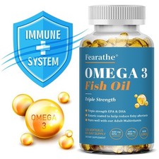Omega-3 Fish Oil 120 Capsules 2000 mg - Supports eye …
