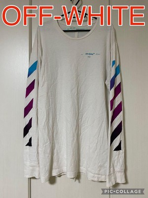 OFF WHITE long sleeve TShirt cotton white XL Used
