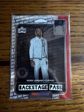 2019-20 Hoops Premium Stock #8 Kawhi Leonard Backstage Pass Red