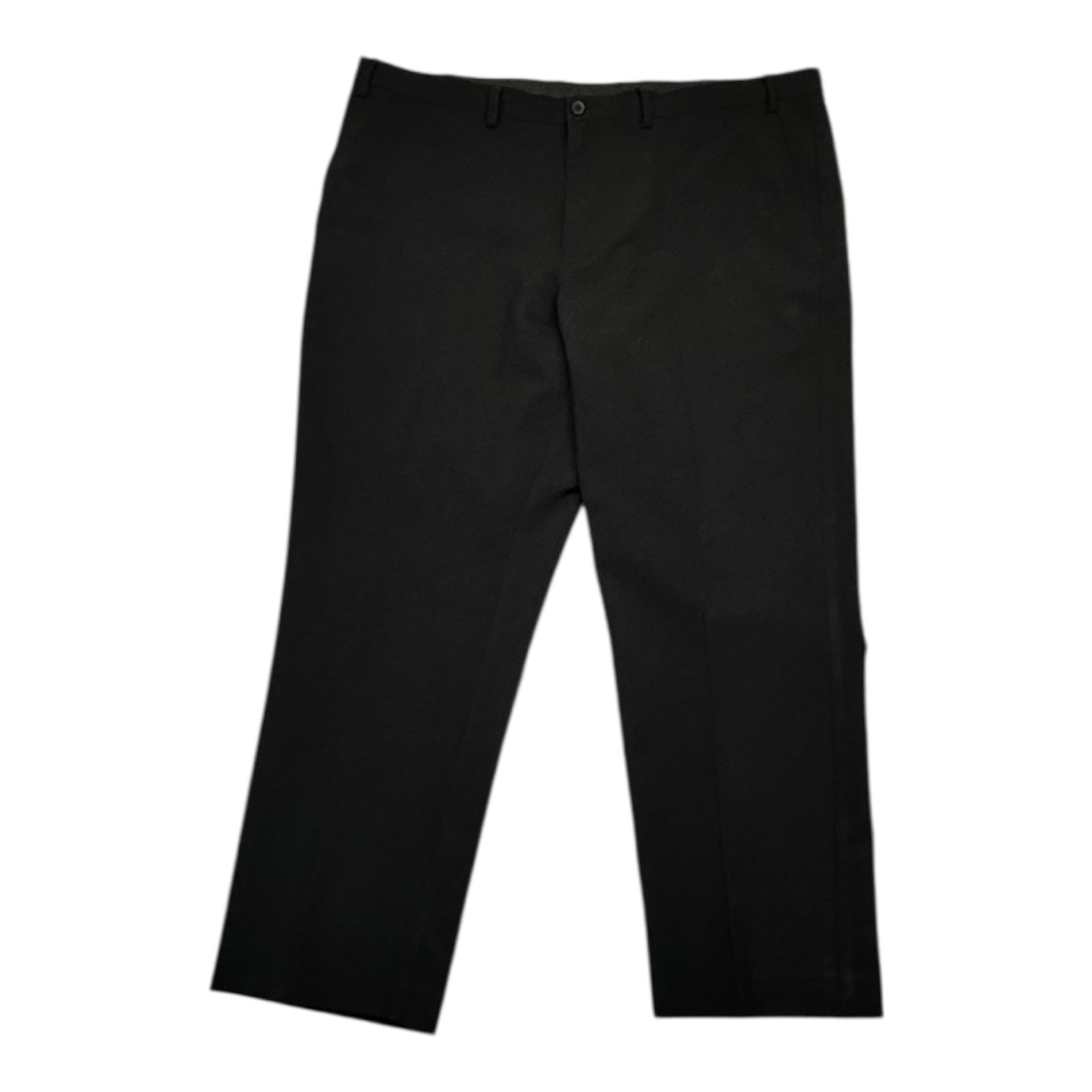 F&F Trousers Men's Uk Size 40"W 29"L Black Pockets Zip Button Pleated Smart image 3
