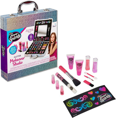 Glitter Makeover Studio Beauty Kit   All-In-One Beauty for Eye, Cheeks and Lips 