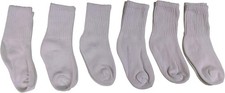 12 PK of Yacht Smith Kids Premium Cotton Crew Socks White 4-6 - Boys Crew Sock