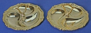 Pair (2) Golden 49er Series 24K Gold Electroplate Regency-Style