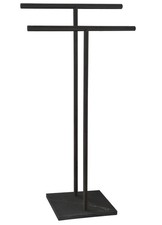 40 Inch Freestanding Towel Rack for Bathroom Floor Double-T Shape Bath Sheet ...