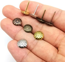 500Pcs Upholstery Tacks, Decorative Furniture Nails Pins Silvery Metal Thumb...