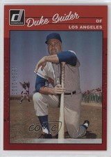 2023 Panini Donruss Retro 1990 Variation Holo Red 500/2023 Duke Snider HOF 02v3
