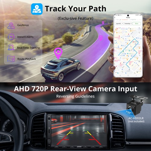 ATOTO Android Autoradio 7'' 2 DIN Wireless CarPlay & Android Auto Bluetooth GPS - Imagen 7 de 8