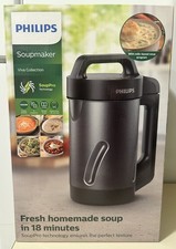 Philips Viva Collection HR2204 FreshSoup Maker 1.2 QT 1 kW Black SOUP NEW Philips Viva Collection HR2204 FreshSoup Maker 1.2 QT 1 kW Black SOUP NEW - Image 1