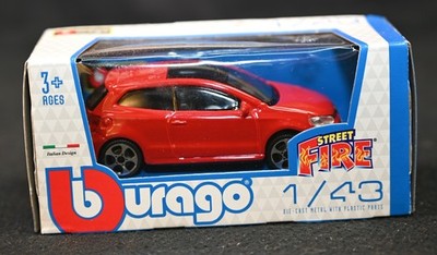 Bburago Street Fire VW Polo GTI Red 1/43 Scale Diecast Model Car #30233R NIB