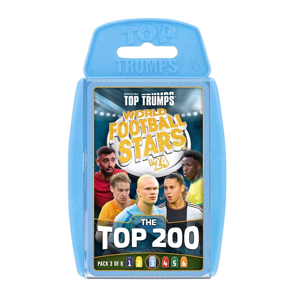 Набор из 200 лучших карточных игр Top Trumps World Football Stars 3, Играйте с Хааландом, Беном
