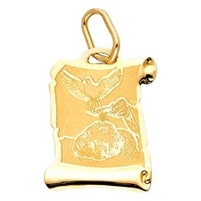 NEW 14K YELLOW GOLD BAPTISM PENDANT