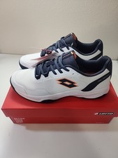Lotto White Tennis Racquet Sport Shoes for sale