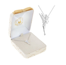 Disney Park Authentic .925 Sterling Silver Tink Necklace Tinker Bell Box Gift