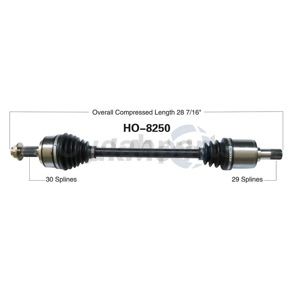 2 Front Driver Passenger CV Axle Joint Half Shaft Fits 2006 2007 Honda Ridgeline - Image 3 of 3