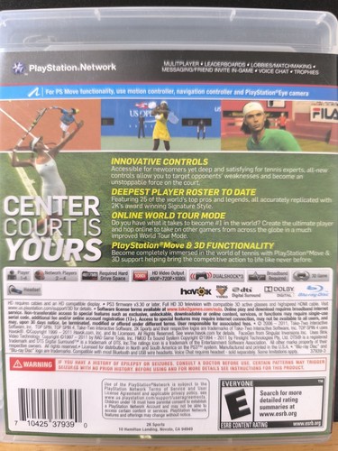 Top Spin 4 (PS3) - Complete With Manual - Excellent Condition. - Picture 2 of 4