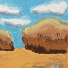 ACEO Original desert petroglyphs 2.5 inch x 3.5 inch — photo 2