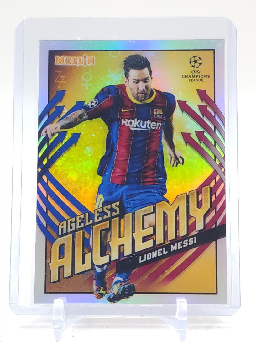 LIONEL MESSI 2020 TOPPS CHROME MERLIN UEFA AGELESS ALCHEMY #AA-LM Q3763