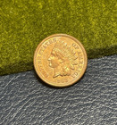 (#102315) Indian Head Cent:  1863. AU+  Many Diamonds.  Luster (see video!) — photo 1