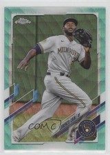 2021 Topps Chrome Aqua Wave Refractor 33/199 Lorenzo Cain #86 1e9z