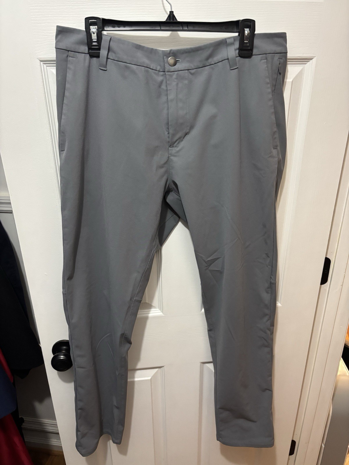 Men’s Lululemon ABC Slim-Fit Trouser Size 34x28 Warpstreme Color Solar Grey