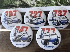5 Boeing Buttons von versch. Boeing Modellen. In der Zwischenzeit Selten.