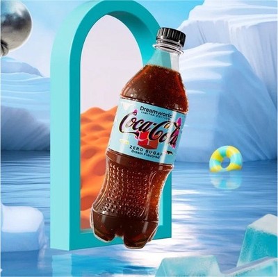 Coca-Cola Dreamworld Limited Edition Zero Sugar Soda Bottle Brown Red Blue