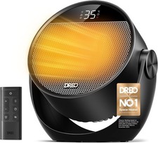 Dreo 1500W Portable Electric Heater for Home, 60° Adjustable Tilt, 10.5ft/s Fan