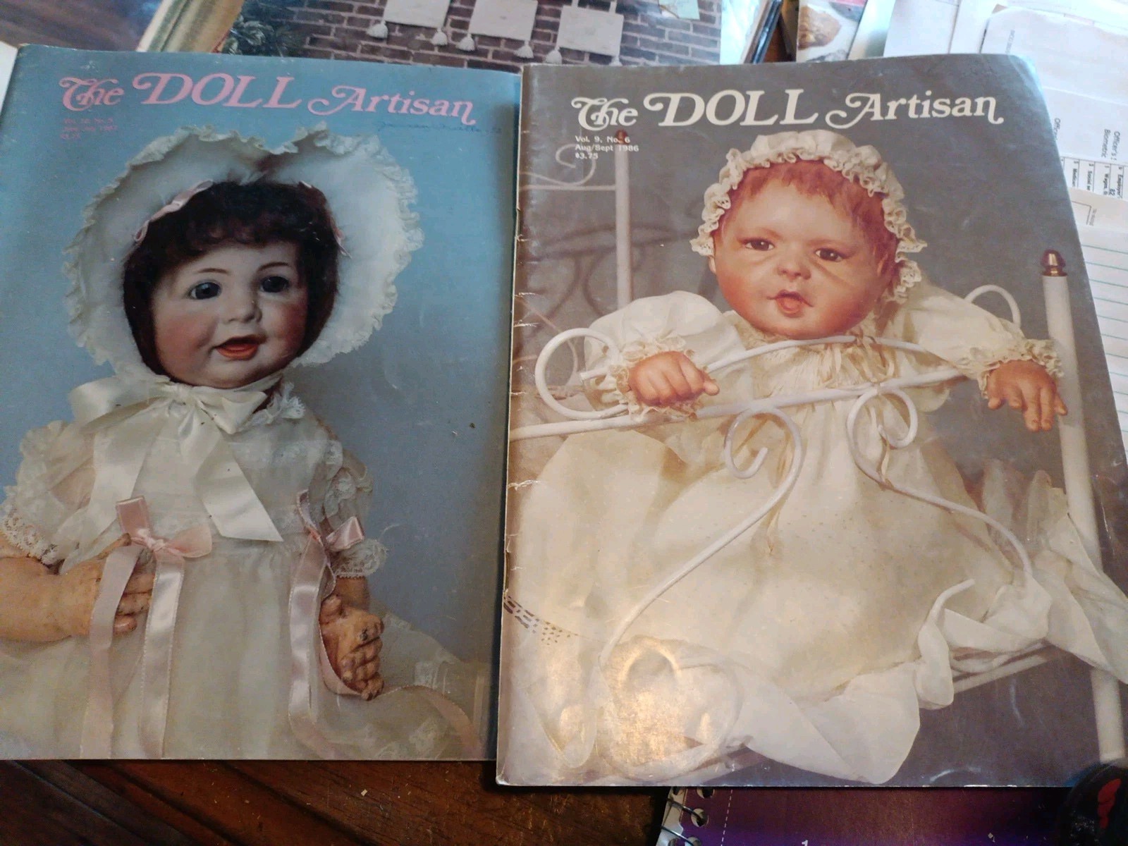 Doll Artisan Doll Makers Lot of Two Magazines 1986 1987 Dollmaking